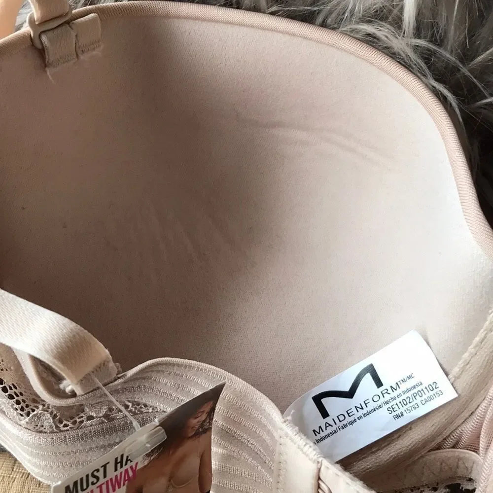 Maidenform Push-up multi-way strapless bra beige